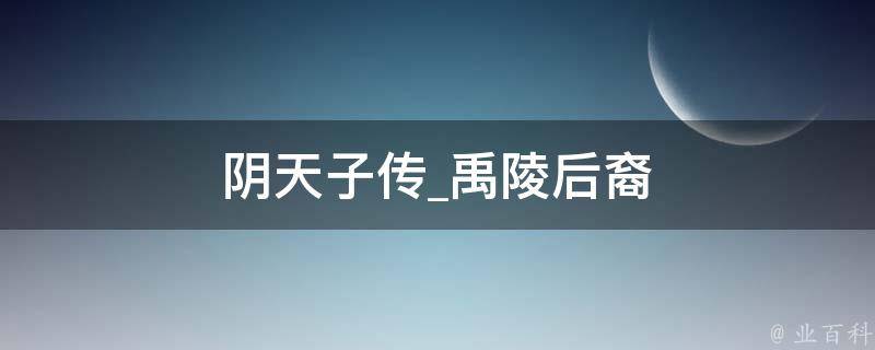 阴天子传