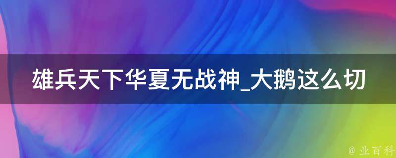 雄兵天下华夏无战神