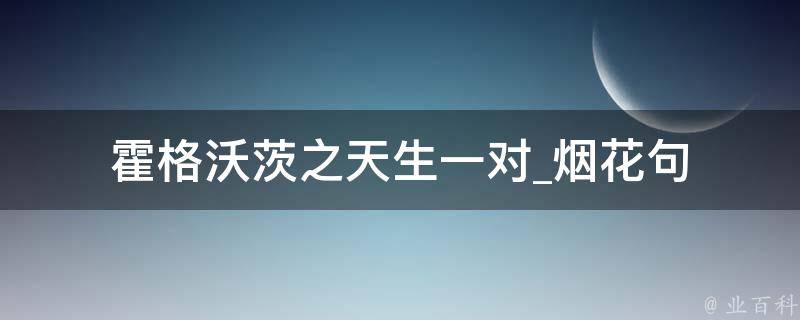 霍格沃茨之天生一对