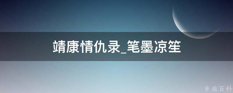 靖康情仇录