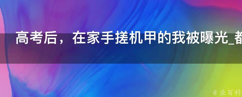 高考后，在家手搓机甲的我被曝光