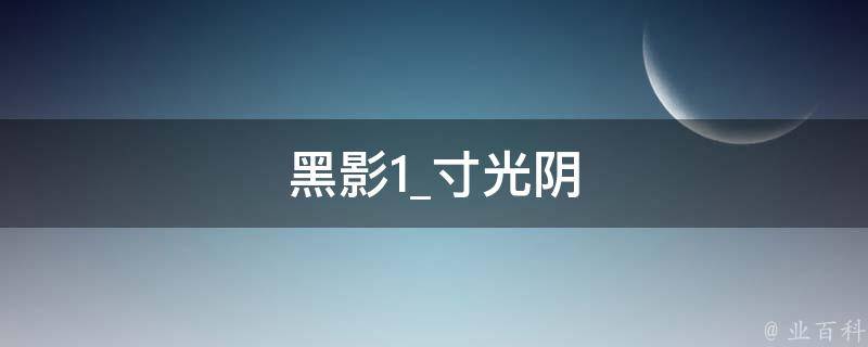 黑影1