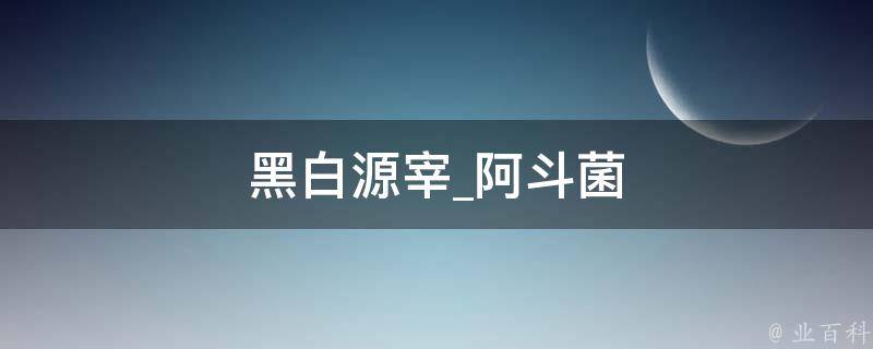 黑白源宰