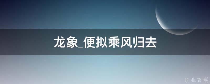 龙象